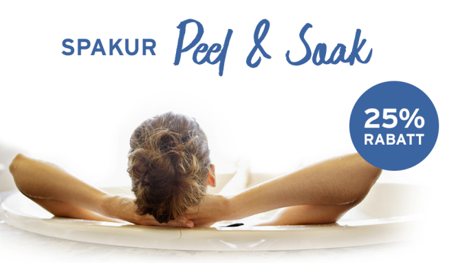 Spakur Peel & Soak - 25% rabatt p utvalgte spa-produkter!